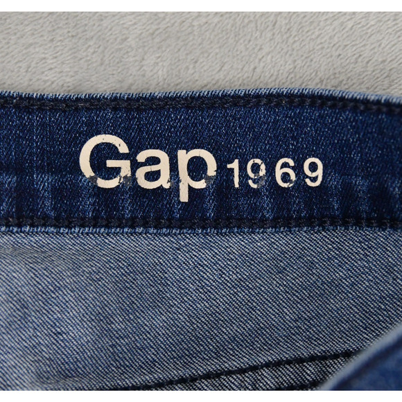 Gap 1969 Girlfriend Jeans Womens 30r (32x27 Meas) Blue Denim - Picture 2 of 10